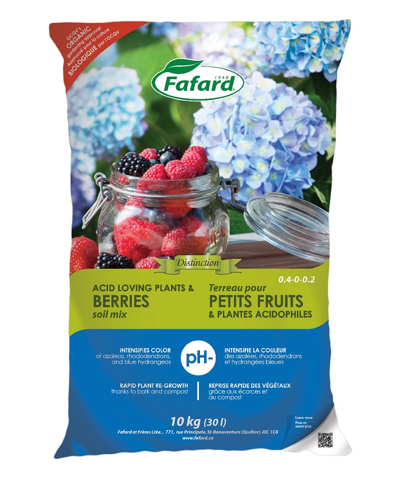 Terreau plante acide & fruit - 25 Litres Fafard - Nos produits horticoles  et de jardinage - Jardin2m